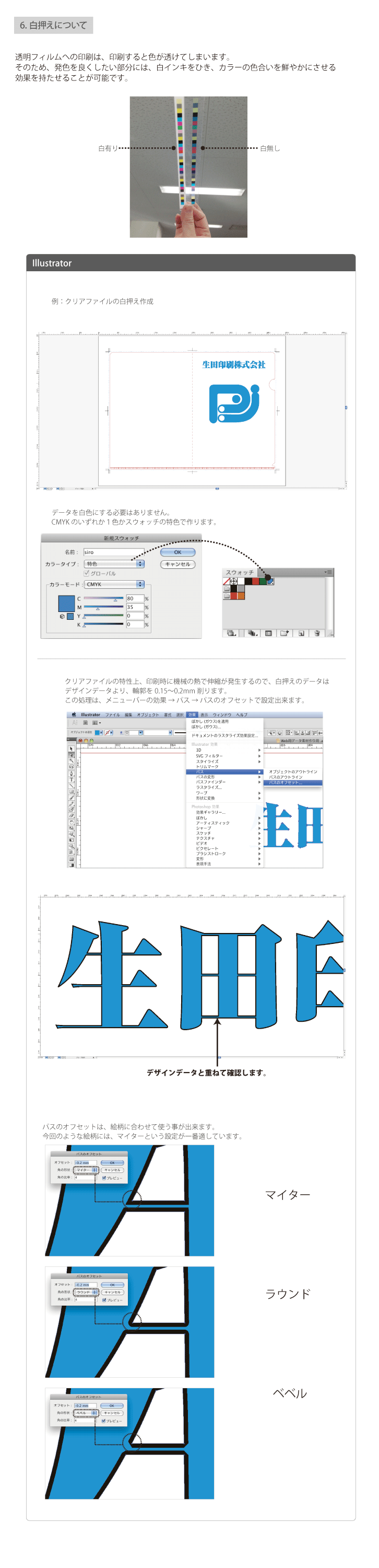 白押えについて